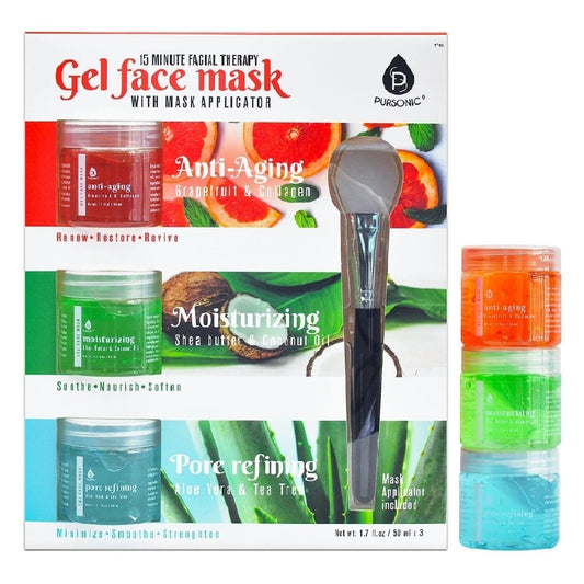 3 Pack Facial Therapy Gel Face Mask With Mask Applicator - DCCXIV.store