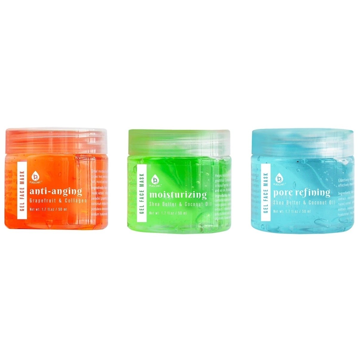 3 Pack Facial Therapy Gel Face Mask With Mask Applicator - DCCXIV.store