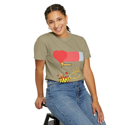 Empowered Vibes Unisex T-Shirt - Heartbeat and Resilience Design
