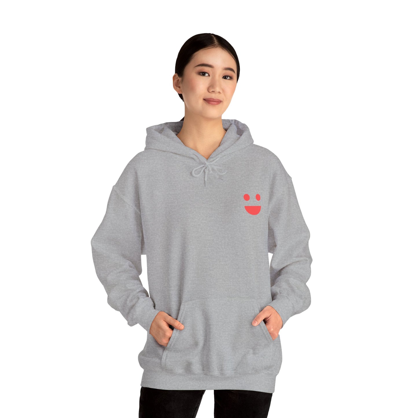 Hoodie — 'Small Miracles In Life Exist' Minimal Smiley Pullover