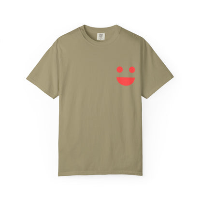 Smile Pocket Tee — “Small Miracles in Life Exist” Inspirational Graphic T-Shirt
