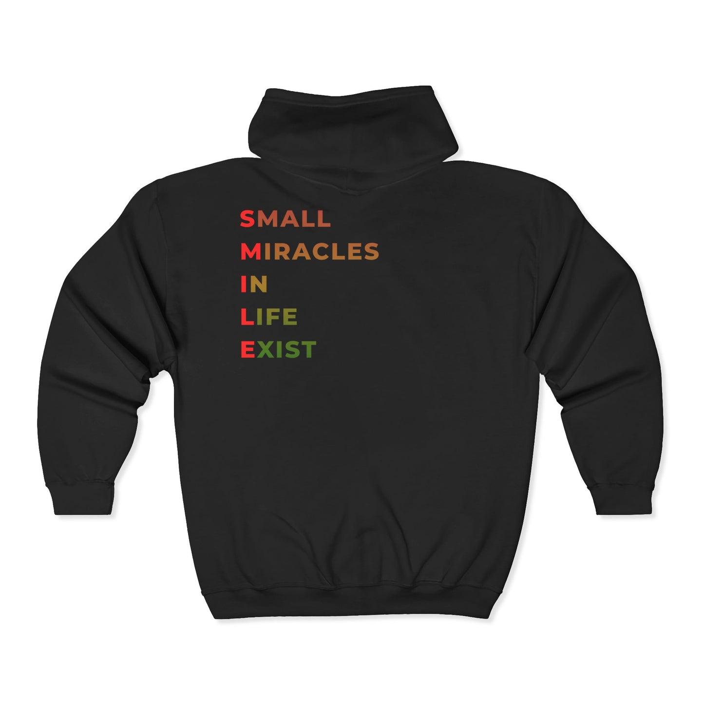 Small Miracles Zip Hoodie — 'Small Miracles in Life Exist' Motivational Full‑Zip Sweatshirt