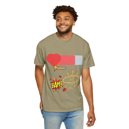 Empowered Vibes Unisex T-Shirt - Heartbeat and Resilience Design