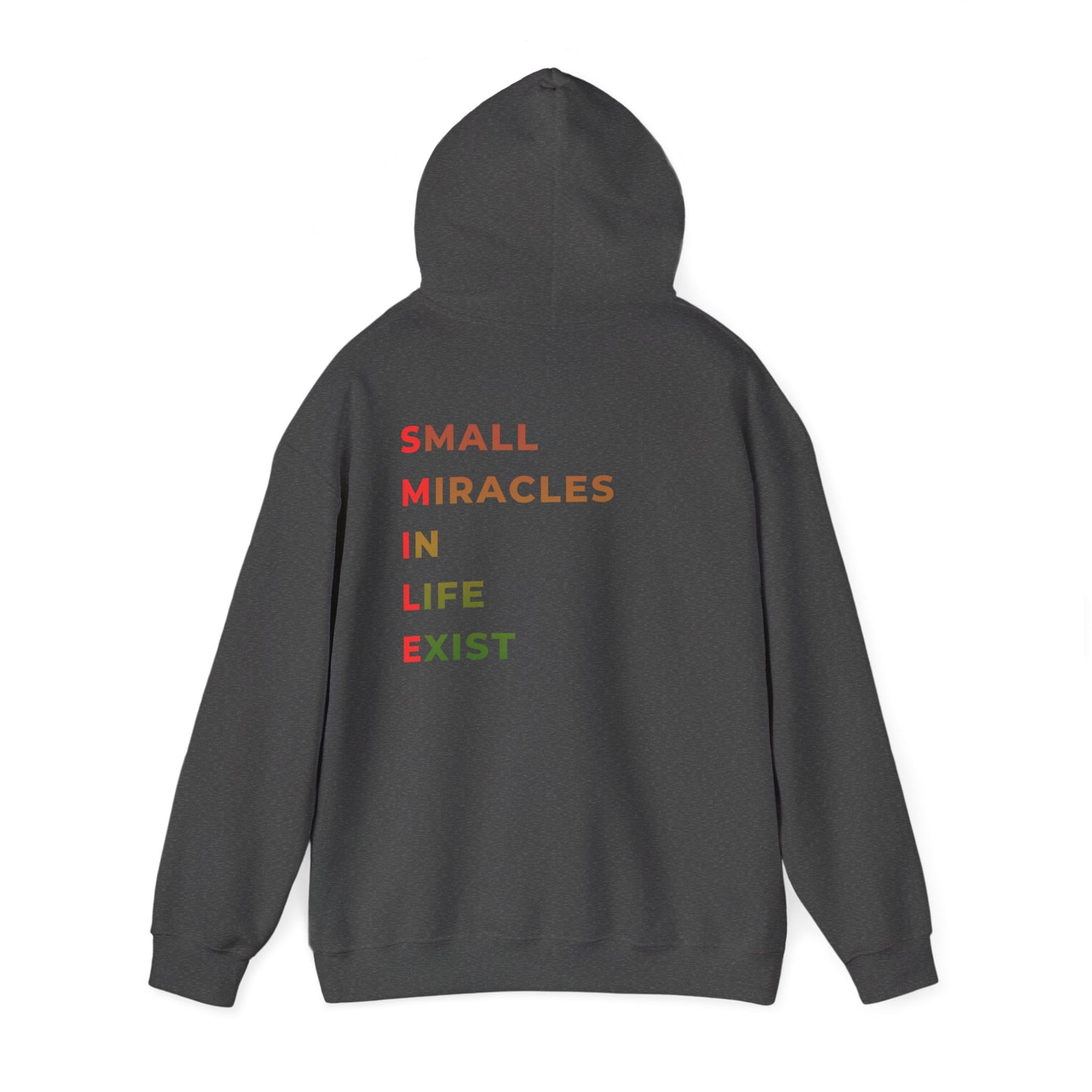 Hoodie — 'Small Miracles In Life Exist' Minimal Smiley Pullover