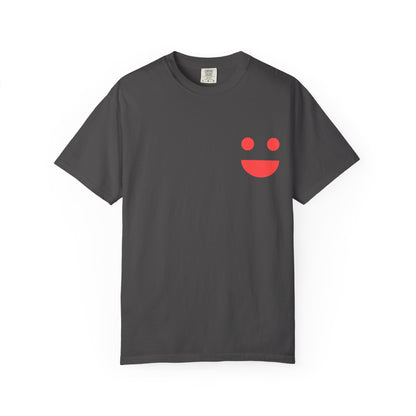 Smile Pocket Tee — “Small Miracles in Life Exist” Inspirational Graphic T-Shirt
