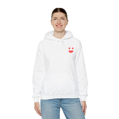 Hoodie — 'Small Miracles In Life Exist' Minimal Smiley Pullover