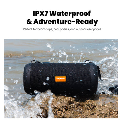 WHALE with Nylon Strap – Bluetooth IPX7 Waterproof Portable Outdoor Speaker with 30W Stereo Sound and USB Charge Out