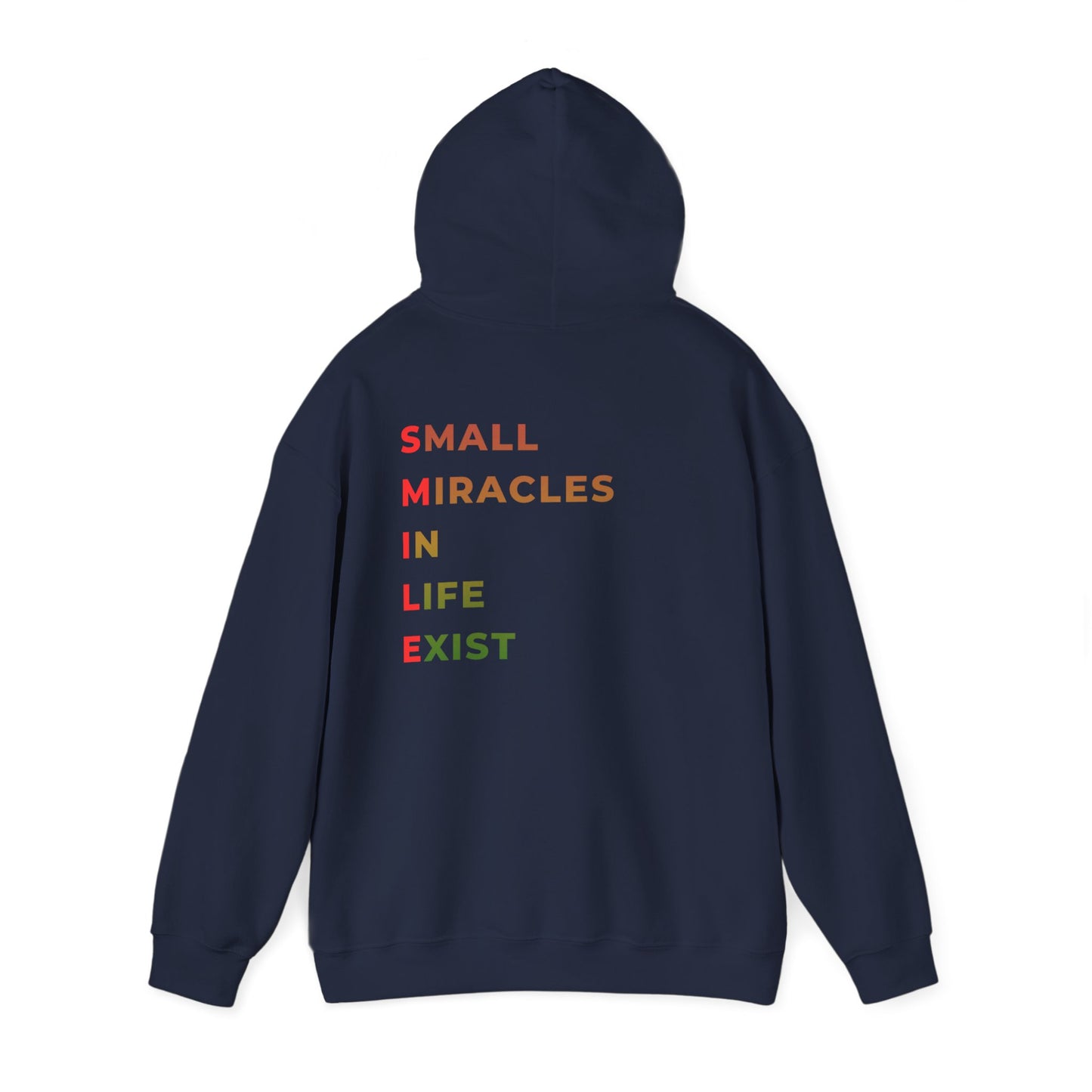 Hoodie — 'Small Miracles In Life Exist' Minimal Smiley Pullover
