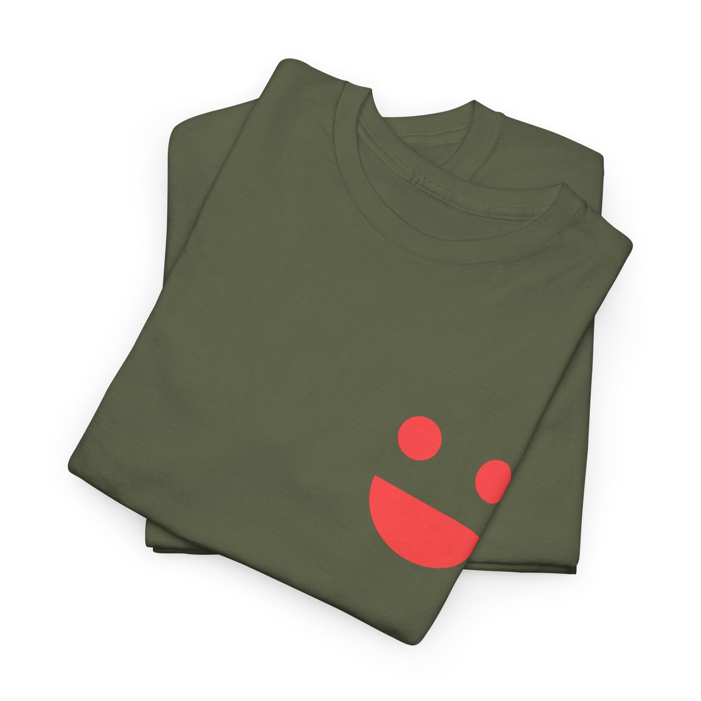 T-Shirt — “SMILE” Small Miracles In Life Exist Back Print, Minimal Smile Front