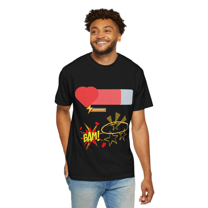 Empowered Vibes Unisex T-Shirt - Heartbeat and Resilience Design