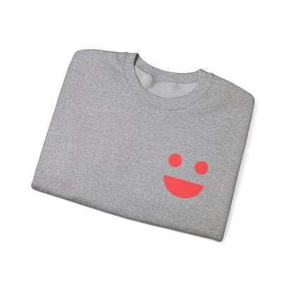Crewneck Sweatshirt — "SMILE" Colorblock Back Print (Small Miracles In Life Exist)