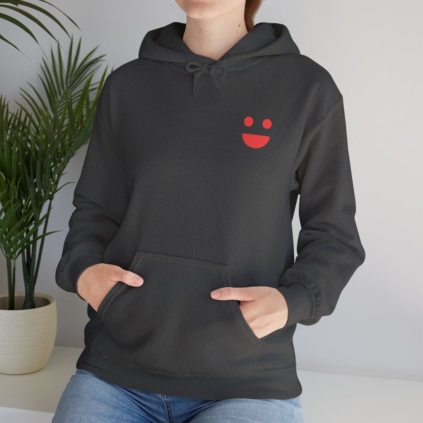 Hoodie — 'Small Miracles In Life Exist' Minimal Smiley Pullover