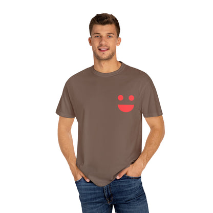 Smile Pocket Tee — “Small Miracles in Life Exist” Inspirational Graphic T-Shirt
