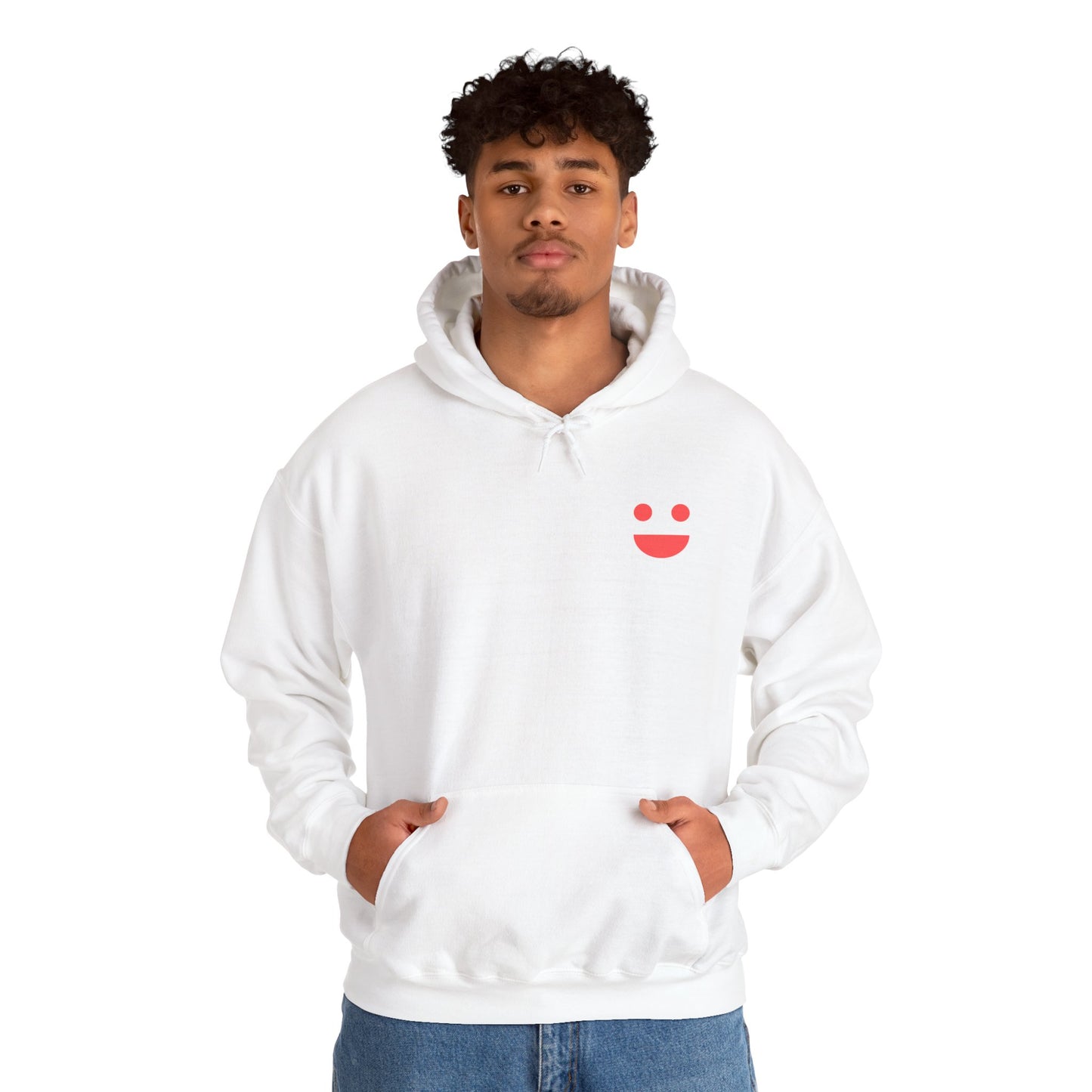 Hoodie — 'Small Miracles In Life Exist' Minimal Smiley Pullover