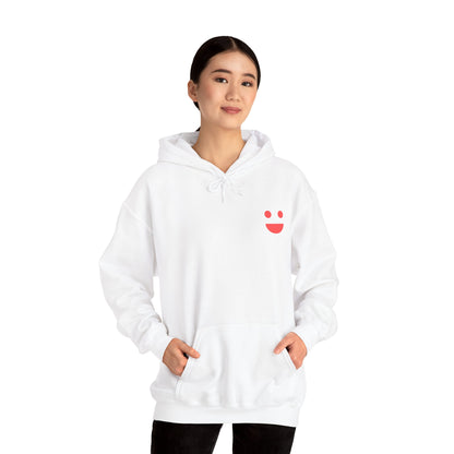 Hoodie — 'Small Miracles In Life Exist' Minimal Smiley Pullover