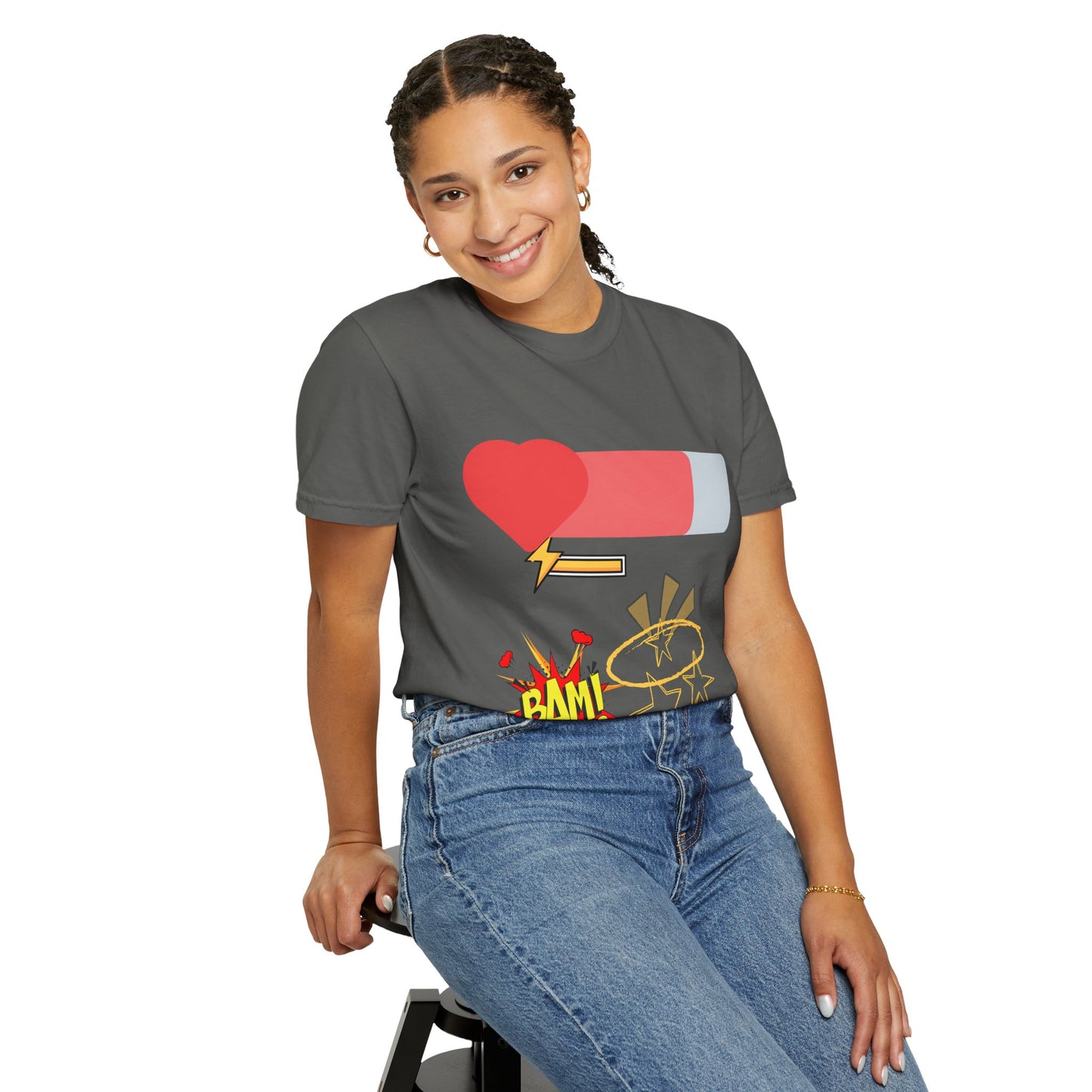 Empowered Vibes Unisex T-Shirt - Heartbeat and Resilience Design