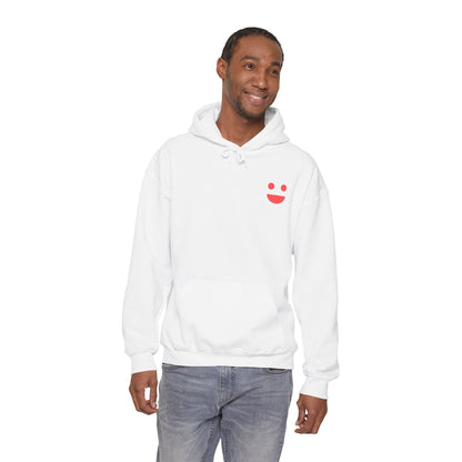 Hoodie — 'Small Miracles In Life Exist' Minimal Smiley Pullover