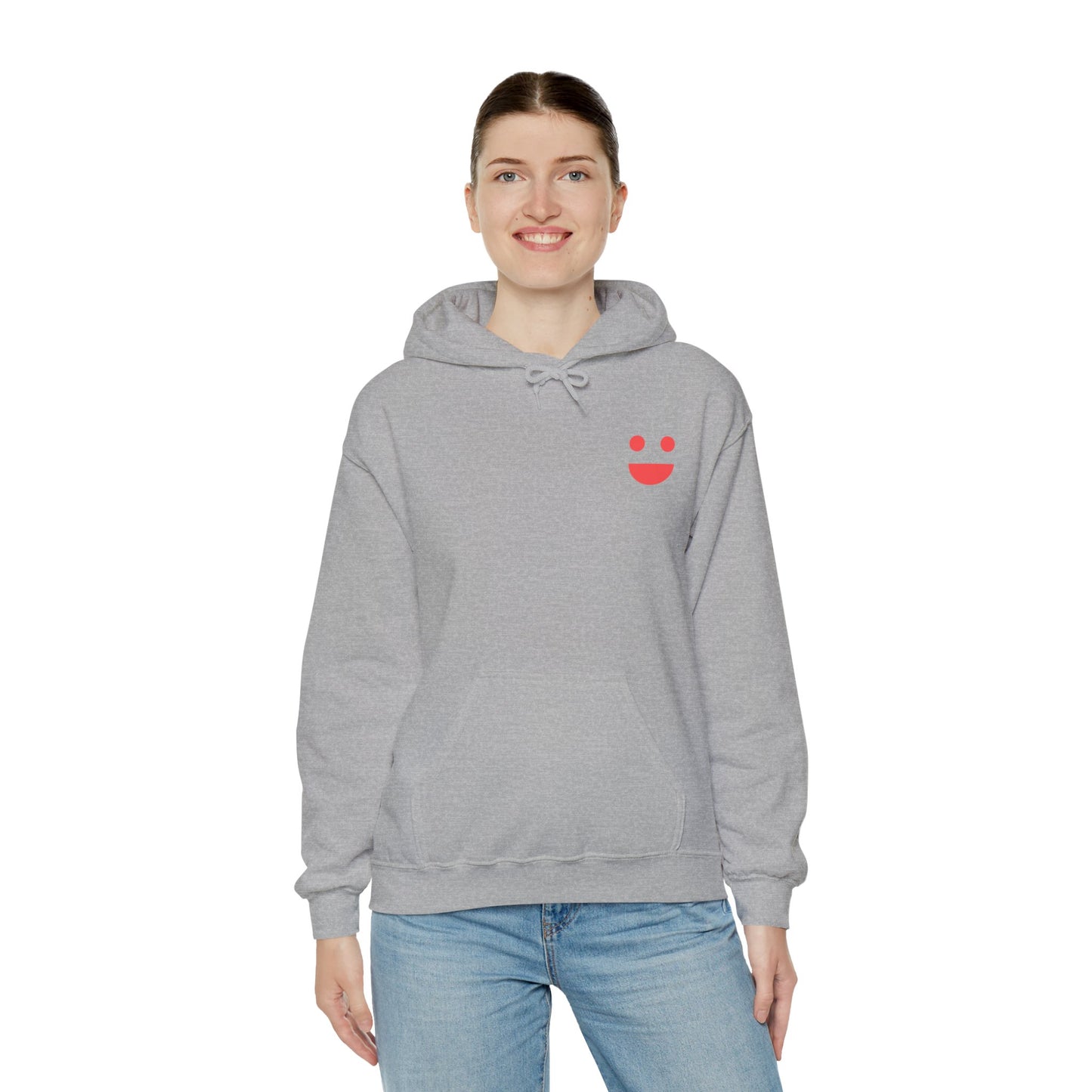 Hoodie — 'Small Miracles In Life Exist' Minimal Smiley Pullover