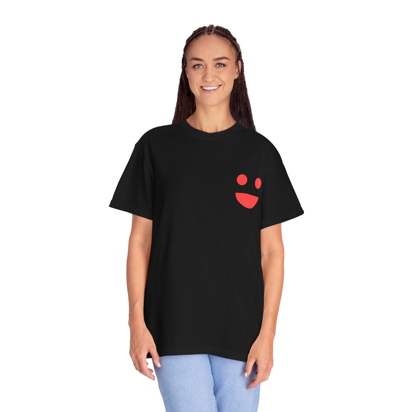 Smile Pocket Tee — “Small Miracles in Life Exist” Inspirational Graphic T-Shirt