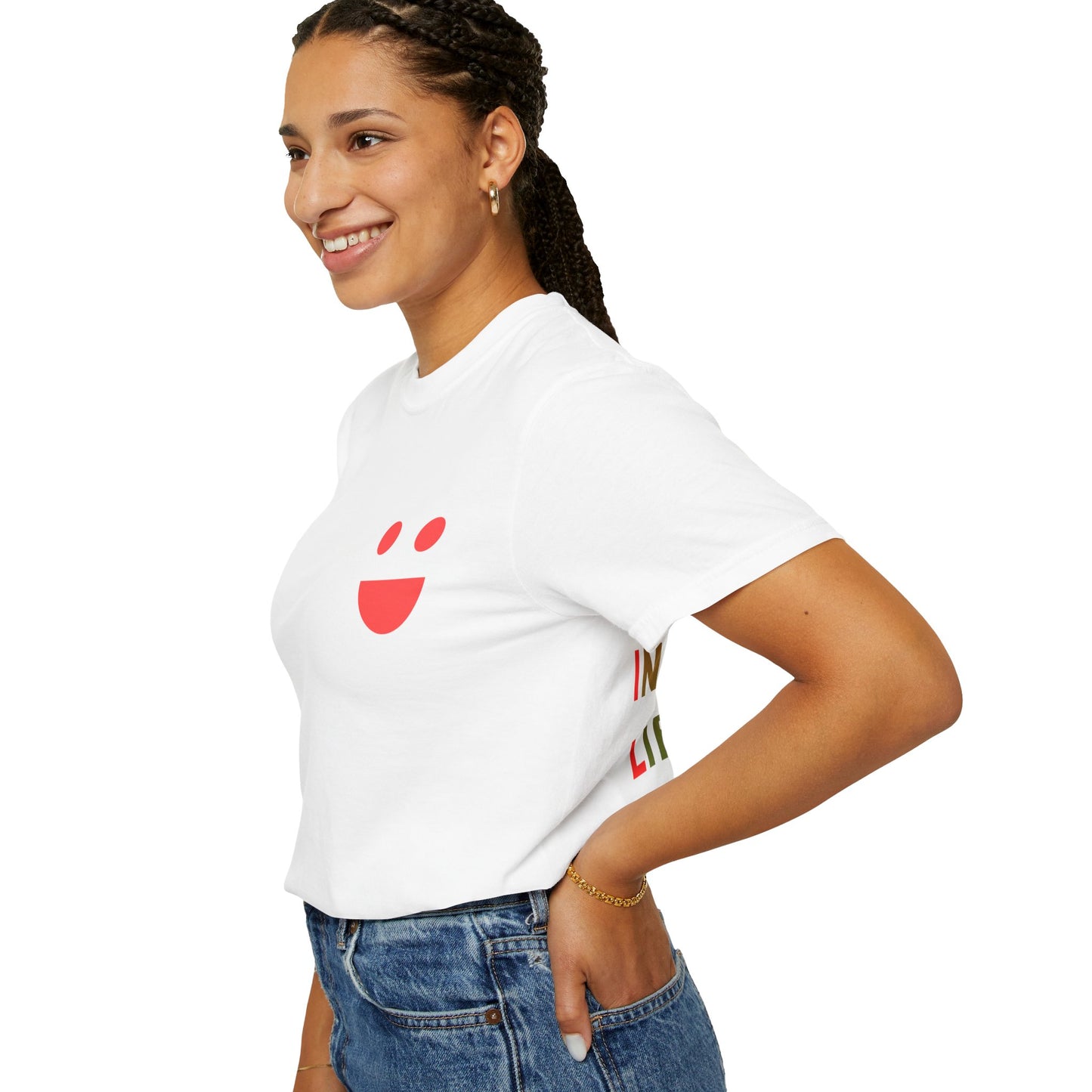 Smile Pocket Tee — “Small Miracles in Life Exist” Inspirational Graphic T-Shirt