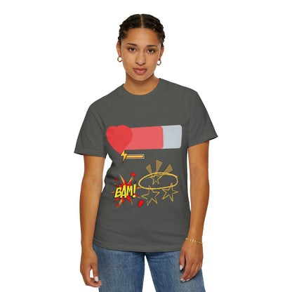 Empowered Vibes Unisex T-Shirt - Heartbeat and Resilience Design