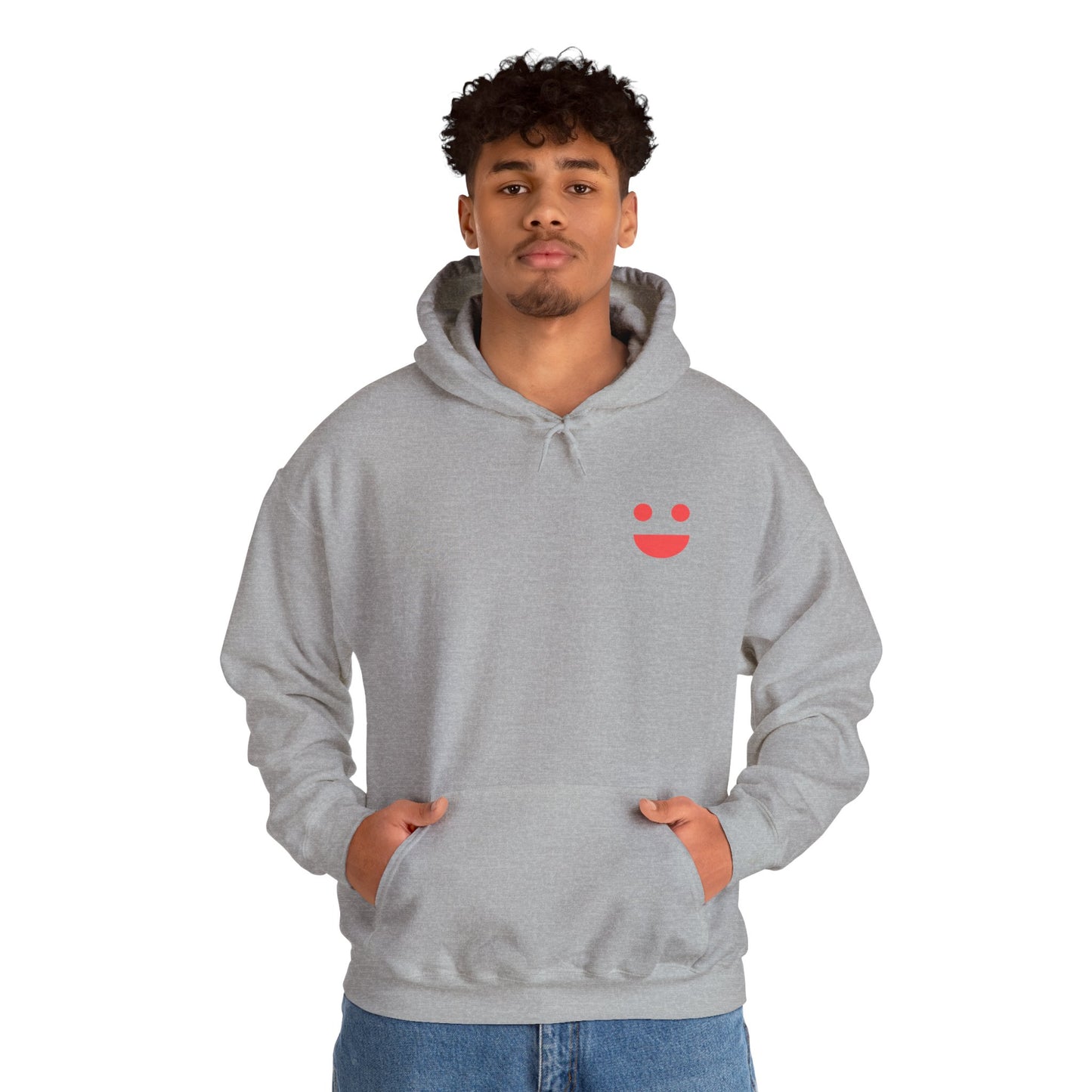 Hoodie — 'Small Miracles In Life Exist' Minimal Smiley Pullover