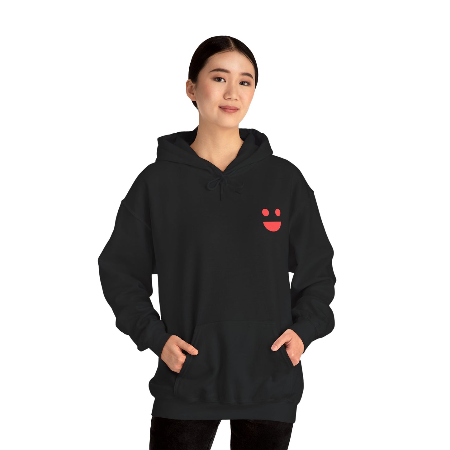 Hoodie — 'Small Miracles In Life Exist' Minimal Smiley Pullover