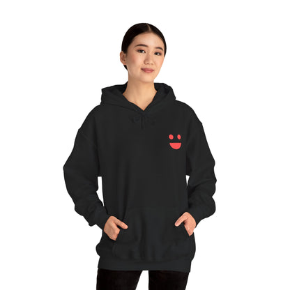 Hoodie — 'Small Miracles In Life Exist' Minimal Smiley Pullover
