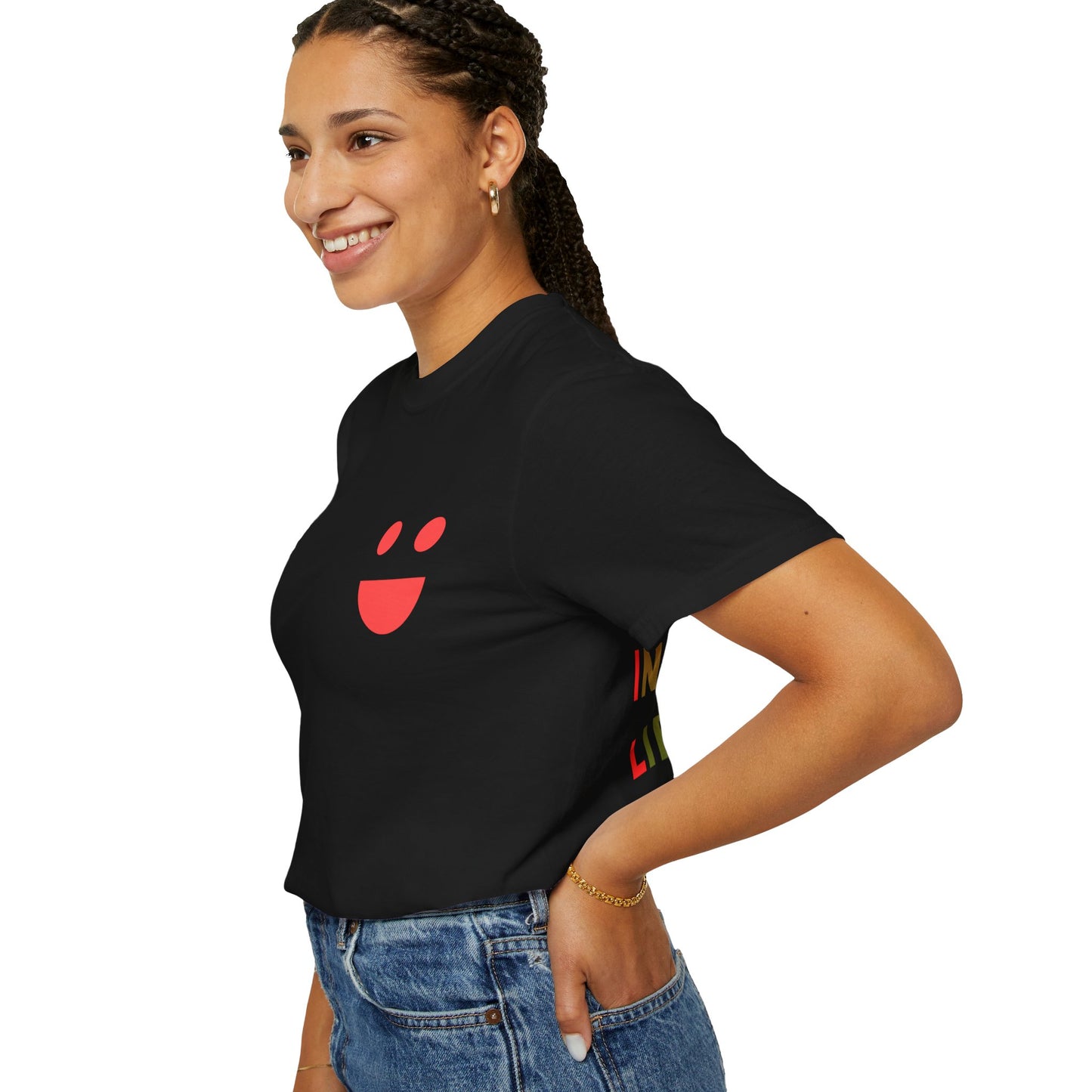 Smile Pocket Tee — “Small Miracles in Life Exist” Inspirational Graphic T-Shirt