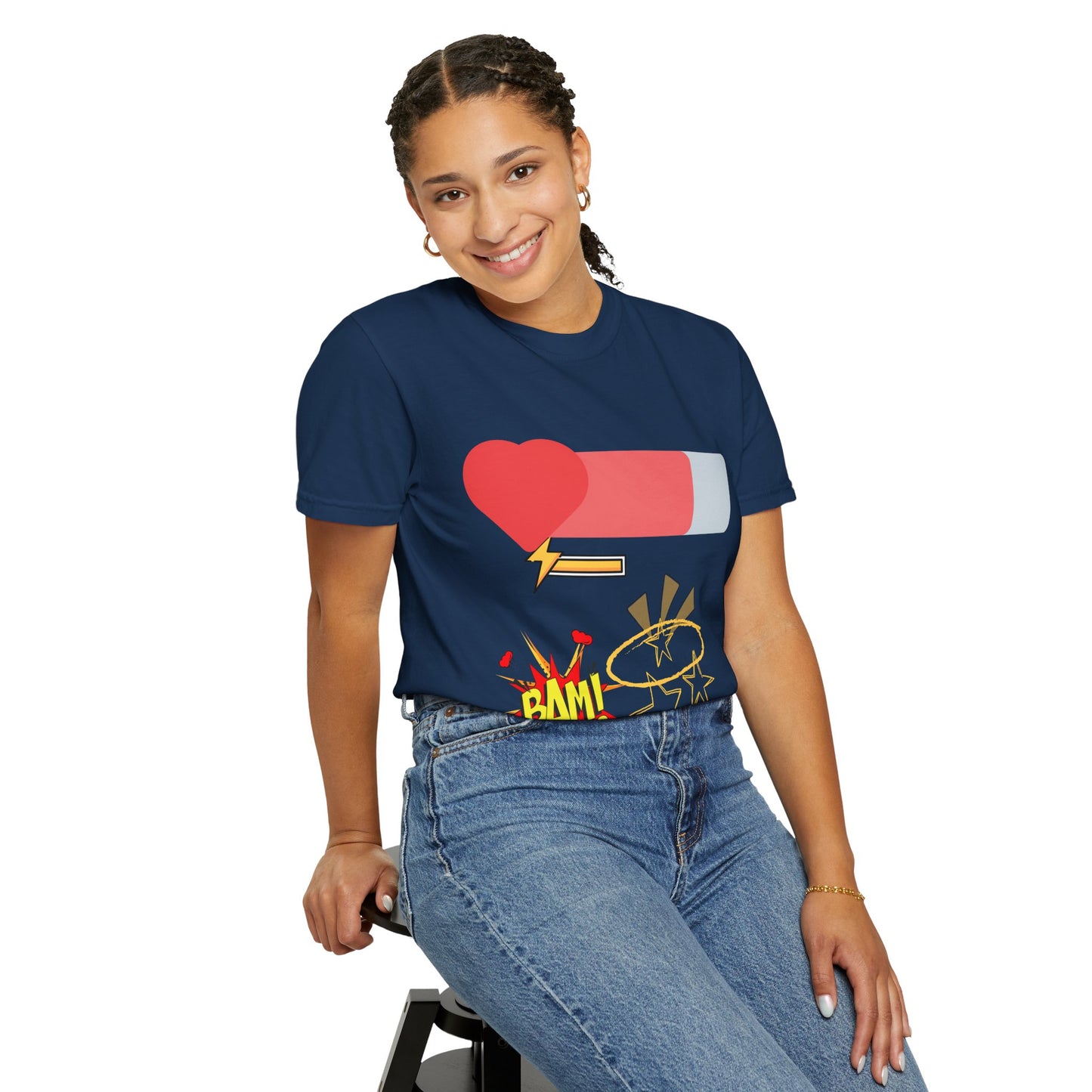 Empowered Vibes Unisex T-Shirt - Heartbeat and Resilience Design