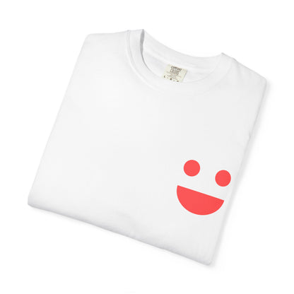 Smile Pocket Tee — “Small Miracles in Life Exist” Inspirational Graphic T-Shirt