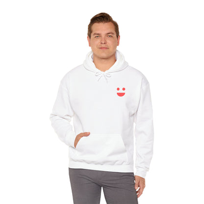 Hoodie — 'Small Miracles In Life Exist' Minimal Smiley Pullover