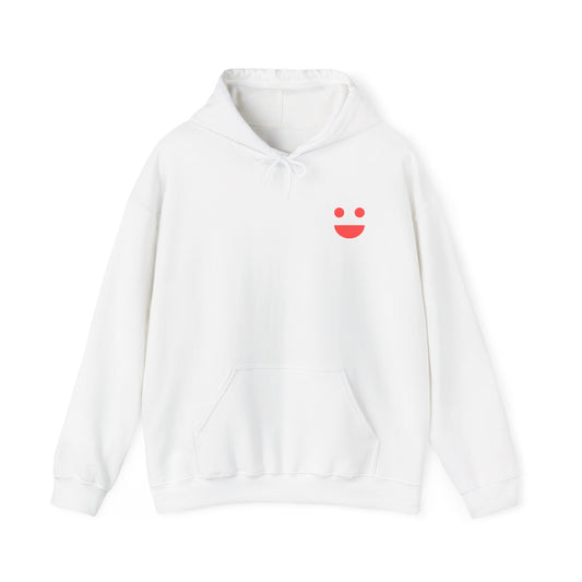 Hoodie — 'Small Miracles In Life Exist' Minimal Smiley Pullover