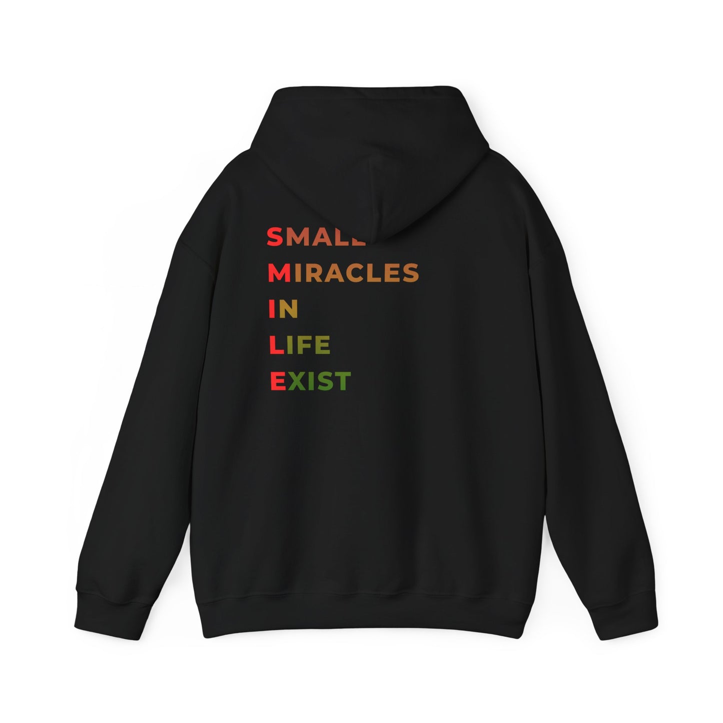 Hoodie — 'Small Miracles In Life Exist' Minimal Smiley Pullover