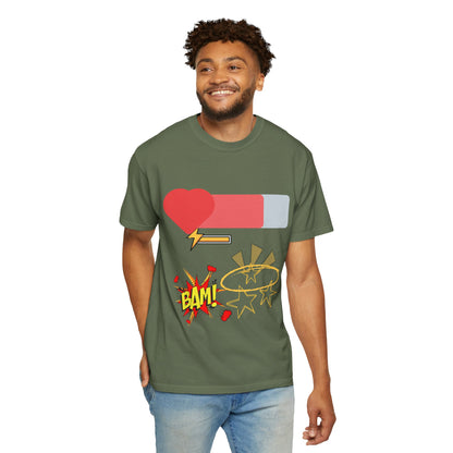 Empowered Vibes Unisex T-Shirt - Heartbeat and Resilience Design