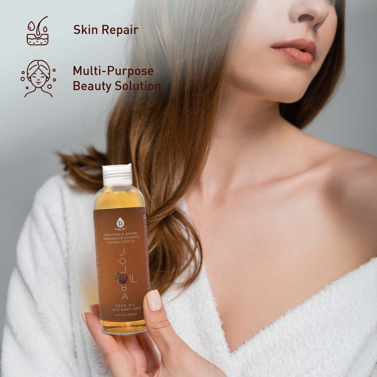 Pursonic Essential Oils & Skin Care Mega Bundle – 100% Pure Golden Jojoba Oil, Rosehip Oil, Sweet Almond Oil, Fractionated Coconut Oil, and Castor Oil - DCCXIV.store