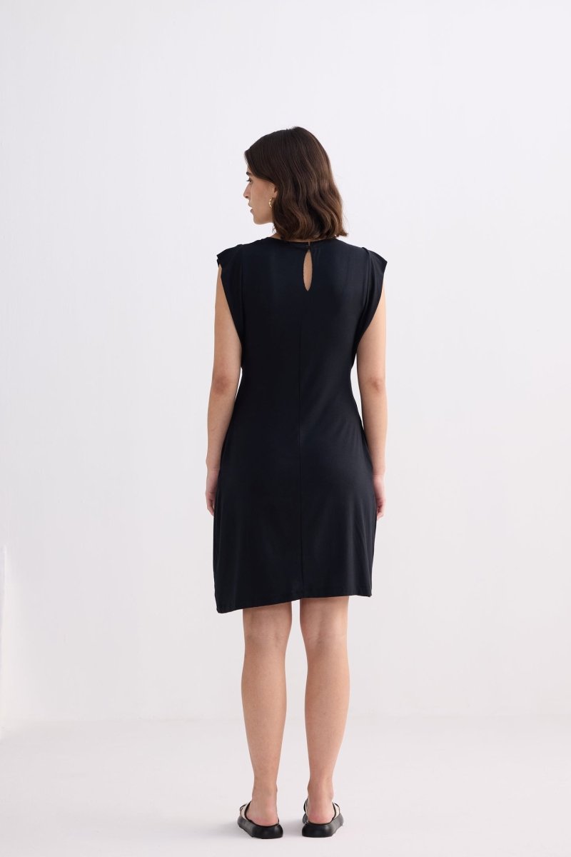 Muscle Tee Short Dress in Black - DCCXIV.store