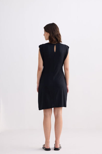 Muscle Tee Short Dress in Black - DCCXIV.store