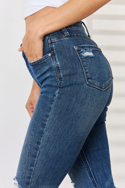 Judy Blue Full Size High Waist Distressed Slim Jeans - DCCXIV.storeBottoms