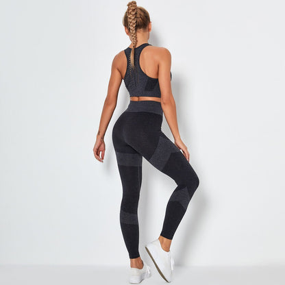 Seamless Yoga Fitness Set Women Sportswear Tank Bra Crop Top Leggings Pants Workout Clothes Gym Clothing 2 Piece Yoga Tracksuit - DCCXIV.storen/a