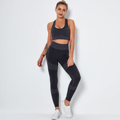 Seamless Yoga Fitness Set Women Sportswear Tank Bra Crop Top Leggings Pants Workout Clothes Gym Clothing 2 Piece Yoga Tracksuit - DCCXIV.storen/a